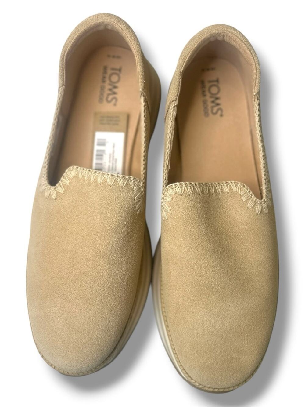 TOMS - Women's Jocelyn Espadrille Slip-On Sneakers in Dune Suede - Size 10